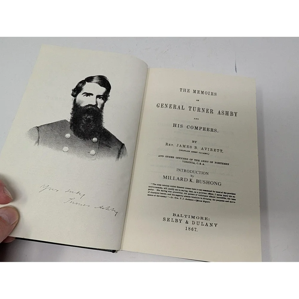 Memoirs General Turner Ashby And His Compeers Avirett 1984 Civil War